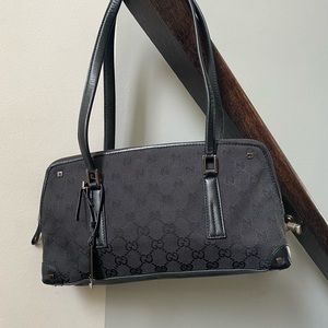 Gucci Black Monogram Shoulder Bag